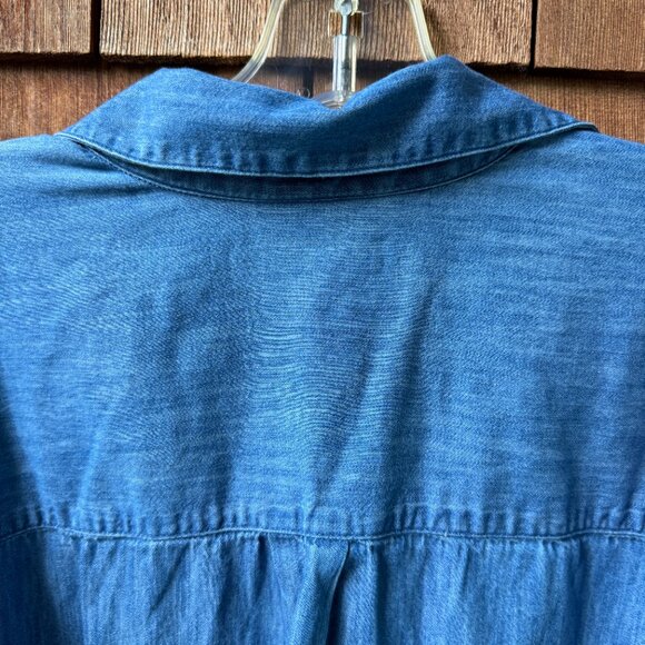 J.Jill Denim Blue Chambray Paint Splatter Button Down Shirt in Womens X-Large - Picture 6 of 9